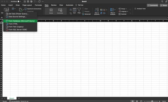 Connect Excel Database