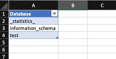 Excel Return Data